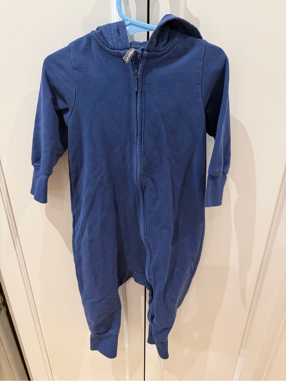 Crockid 18-24m 100% cotton Navy Blue Hooded Baby One-Piece
